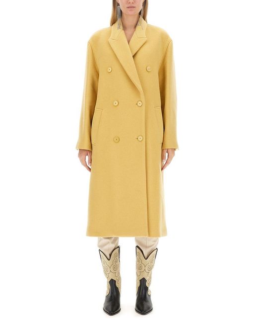 Isabel Marant Yellow Mini Wool-Cashmere Jacket
