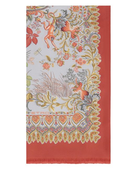 Etro Multicolor Silk Scarf