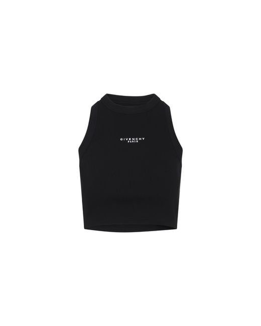 Givenchy Black Cropped Tank Top