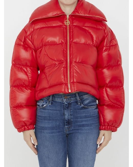 Patou Red Jp Short Puffer Jacket