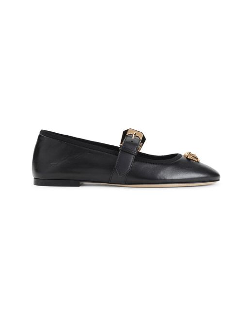 Versace Black Ballerinas