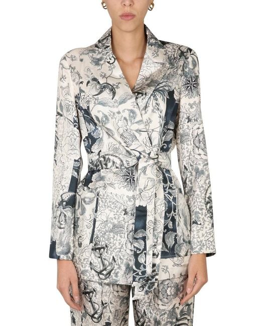 Etro Gray Kimono Jacket