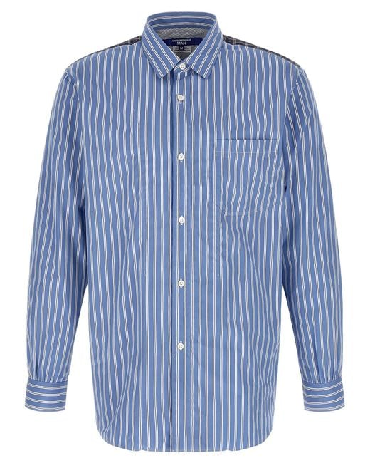 Junya Watanabe Blue Patchwork Shirt for men