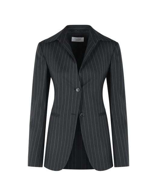Max Mara Black Wool Polyester Spxrive