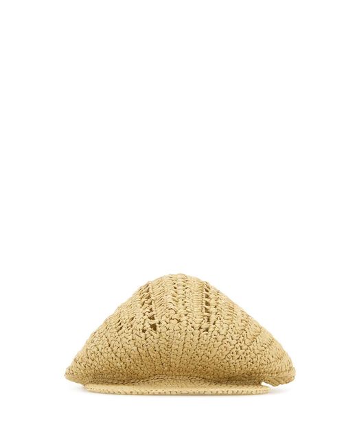 Prada Yellow Raffia Baker Boy Hat