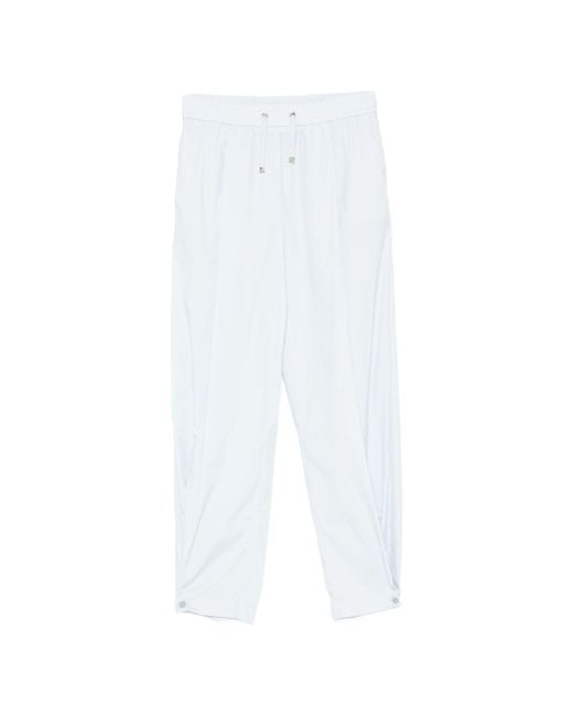 Herno White Polyamide Elastane Drawstring-Fastening Trousers