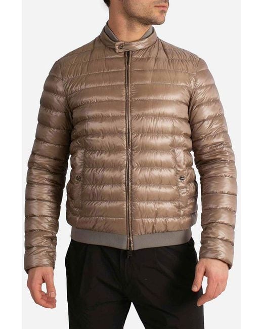 Herno Brown Woven Jacket for men