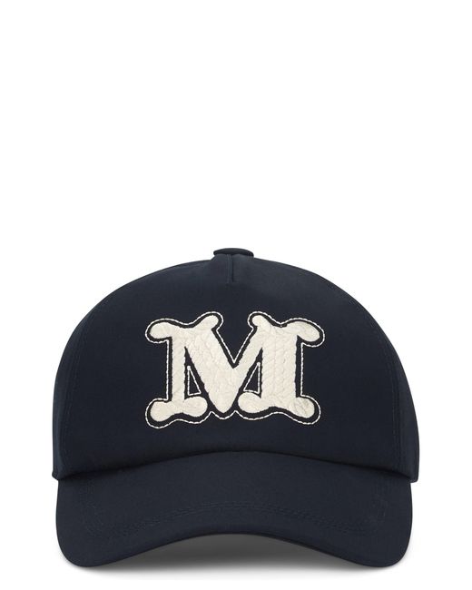 Max Mara Blue Cap With Embroidered Logo