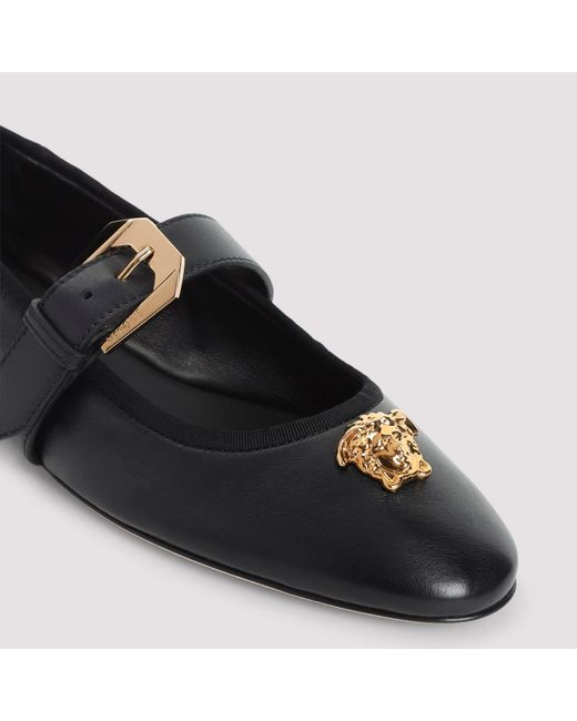 Versace Black Ballerinas