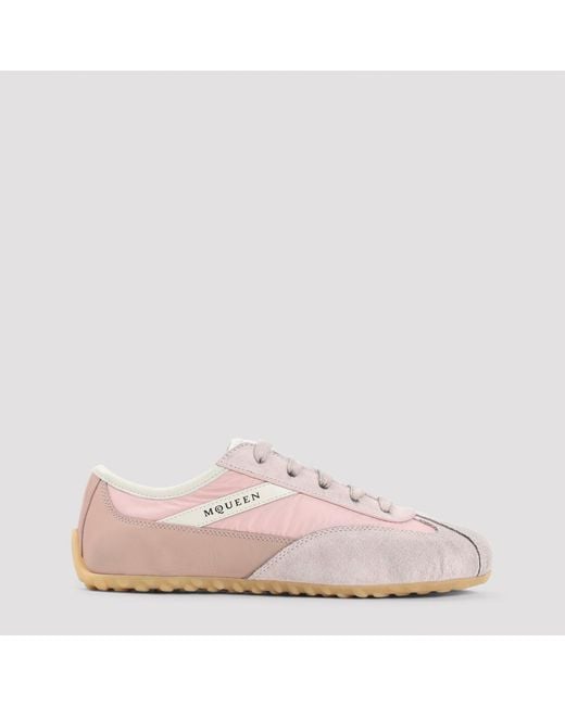 McQueen Pink Suede Sneakers