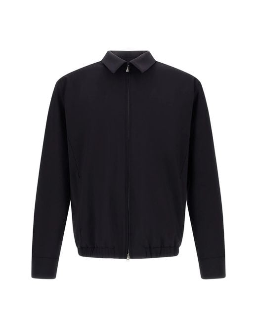 Herno Blue Polyester Jacket Shirt for men