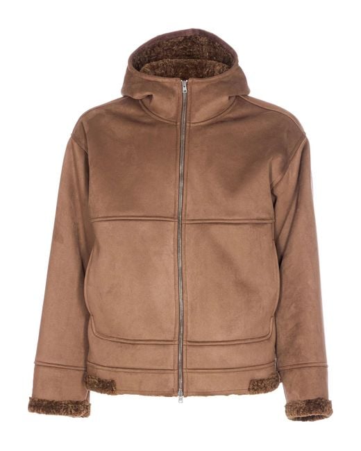 Herno Brown Wool Polyamide Short Jacket for men