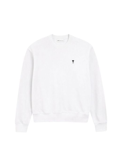AMI White Contrasted Sweatshirt for men