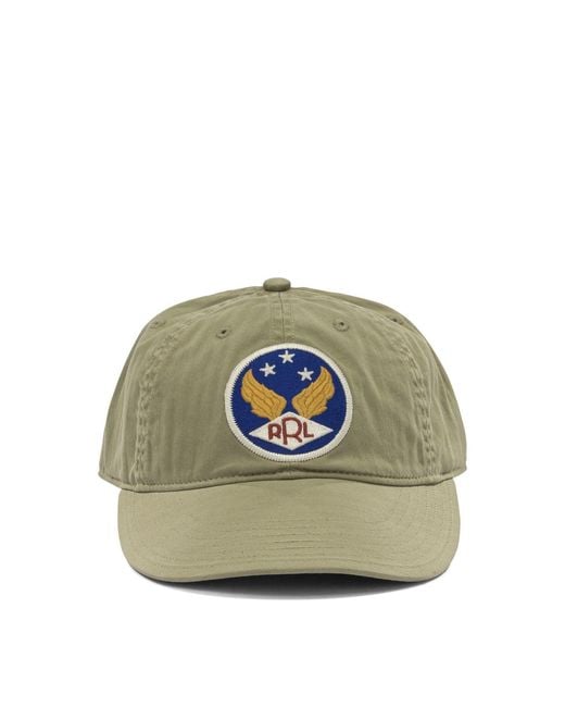 RRL Green Cotton Hat for men