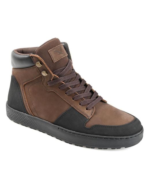 Territory Triton High Top Sneaker Boots in Brown for Men | Lyst