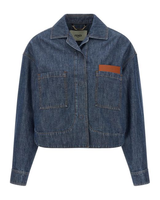 Fendi Blue Chambray Denim Jacket
