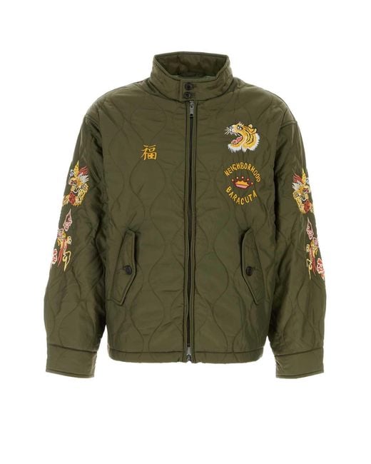Barracuda Green Army Nylon Jacket for men