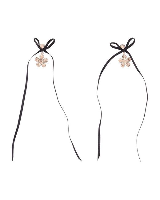 Simone Rocha Metallic Daisy Earrings