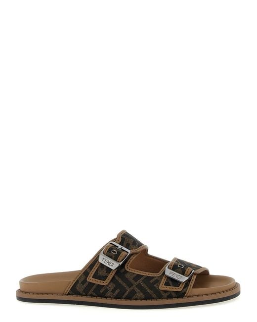 Fendi Brown Feel' Sandals for men