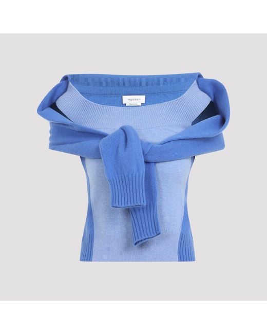 McQueen Blue Wrap Jumper