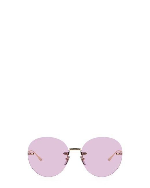 Gucci Purple Round Frame Sunglasses