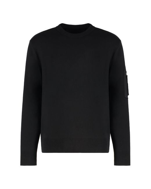Givenchy Black Crew-Neck Wool Sweater for men
