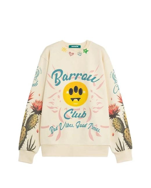 Barrow White Sweatshirt for men