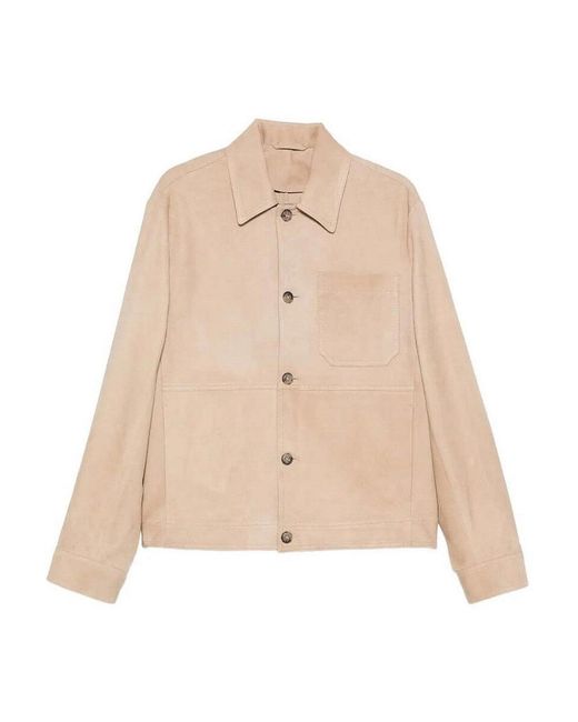 Men's Natural 'Lewin' Leather Jacket