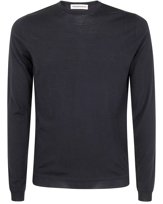 GOES BOTANICAL Blue Pullover Roundneck for men