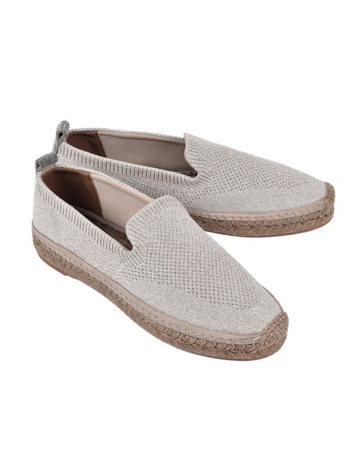 Brunello Cucinelli Gray Light Knit Espadrilles