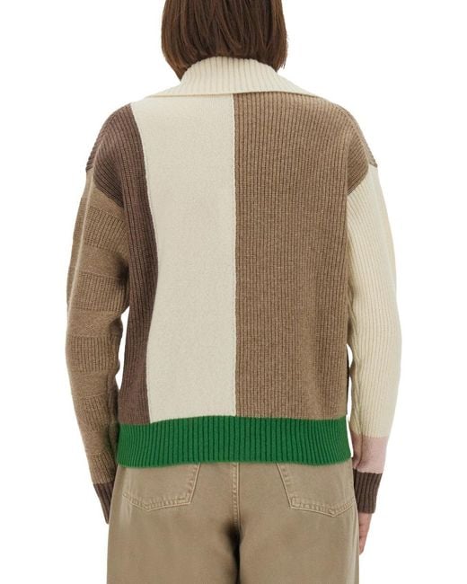 Paul Smith Green Patchwork Cardigan