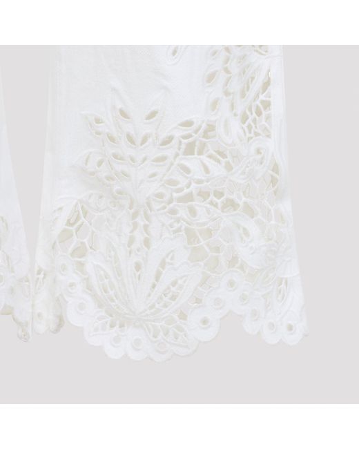 Farm Rio White Boho Beauty Pants