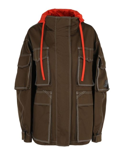 Versace Brown Contrast-Hood Jacket