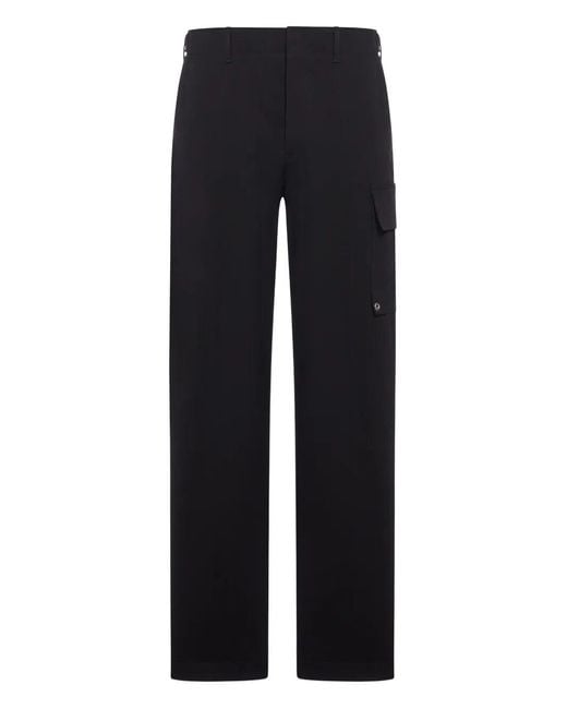 Fendi Blue Gabardine Trousers for men