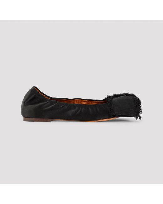 Lanvin Black Bow Ballerinas