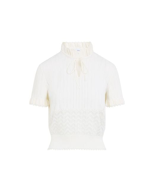 McQueen White Lace Top