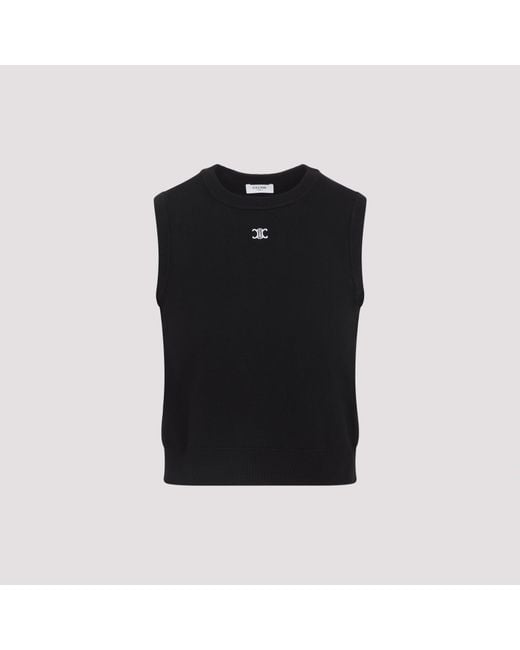 Women's Black Wool Top