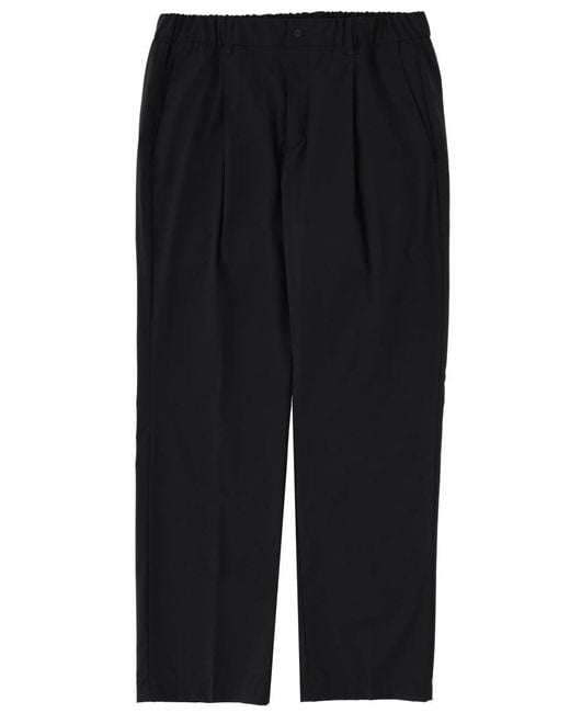 Herno Black Wool Blend Tailored Pants for men