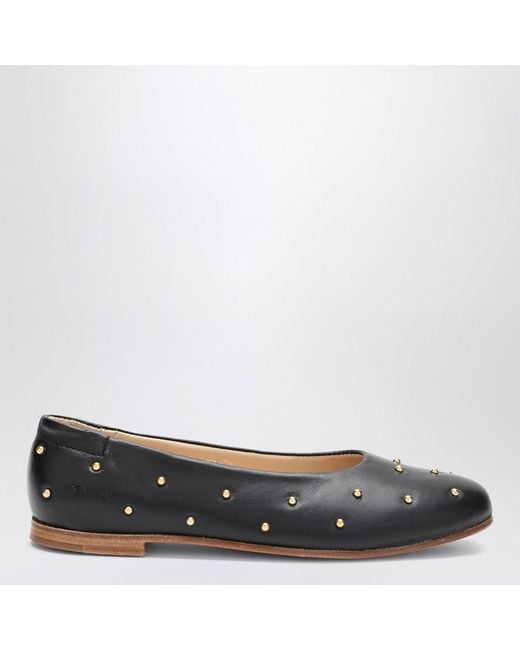 Chloé Black Ballet Flats With Small Studs