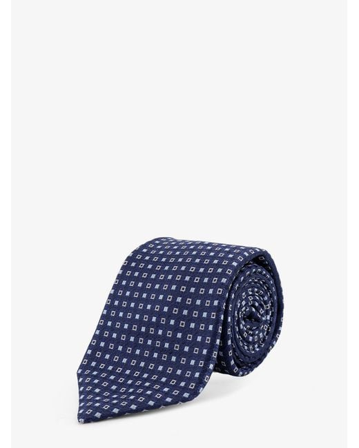 Kiton Blue Silk Tie for men