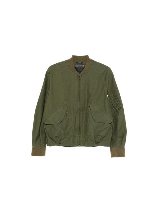 R13 Green Zip Fastening Jacket