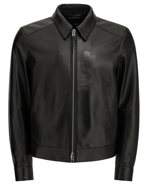 Tom Ford Black Leather Jacket for men