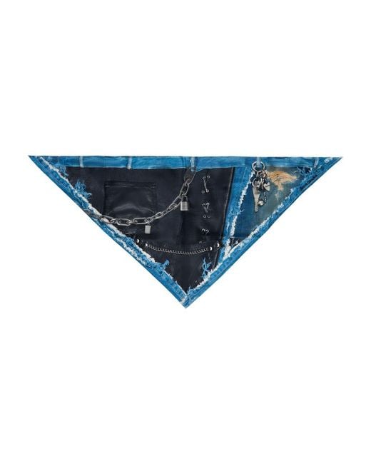 Acne Blue Silk Scarves