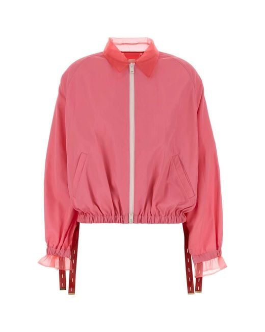 Fendi Fluo Pink Viscose Blend Jacket