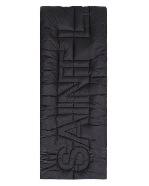 Saint Laurent Black Scarf With Logo
