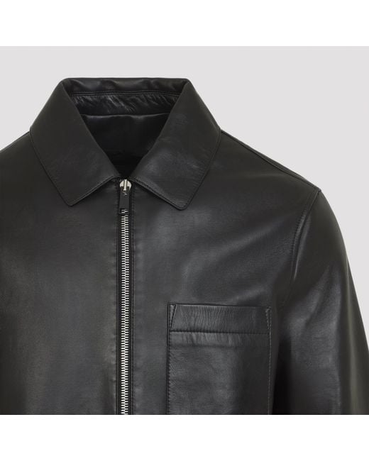 Yves Salomon Black Leather Jackets for men