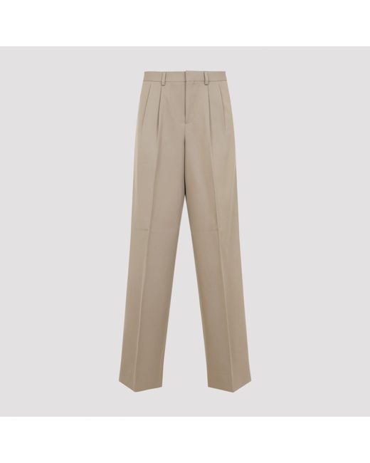 Céline Natural Pleated Trousers