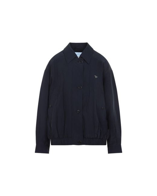 Prada Blue Silk Jacket