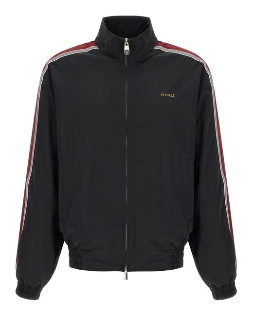 Versace Black Craquelé-Effect Blouson for men