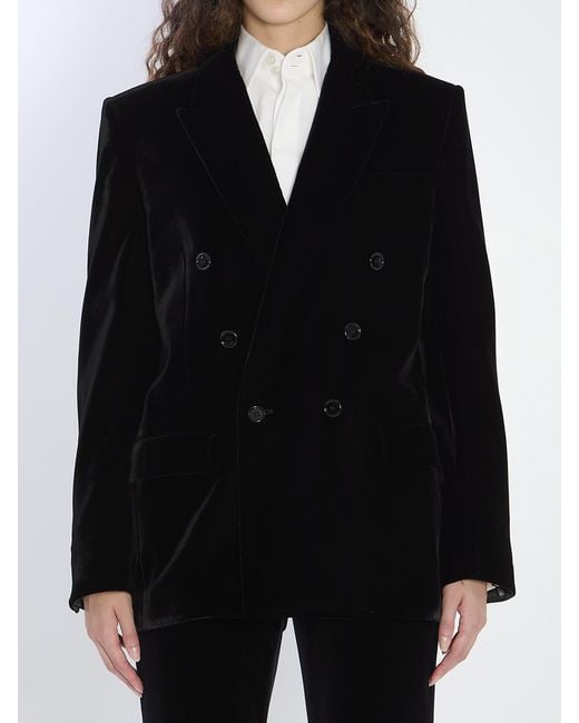 Saint Laurent Black Cassandre Jacket